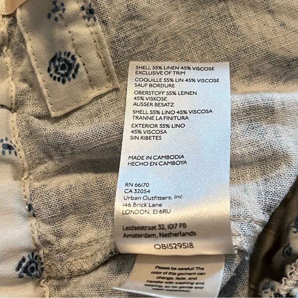 ⭐️ HP! Anthro Pilcro linen The Cottage drawstring pants, XS - Picture 6 of 6